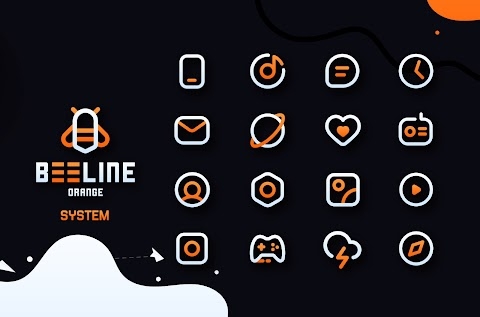 BeeLine Orange IconPack Apk