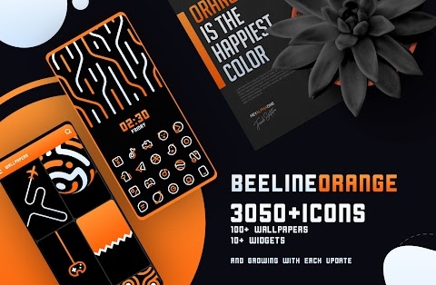 BeeLine Orange IconPack Apk