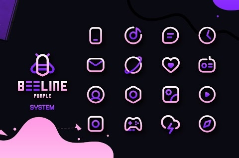 BeeLine Purple Iconpack Apk