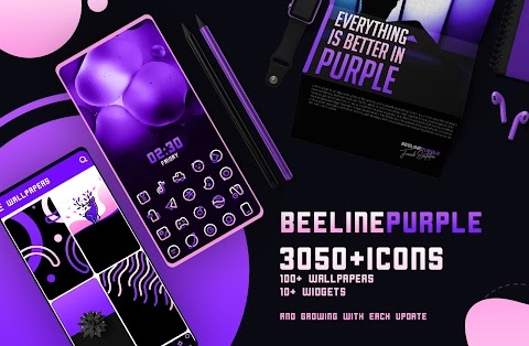 BeeLine Purple Iconpack Apk