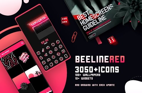 BeeLine Red IconPack Apk