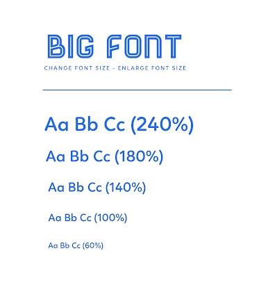 Big Font - Big Text Size Apk