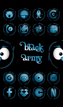 Black Army Sapphire Icon Pack Apk