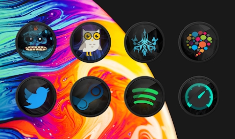 Black Smoke Rings Icon Pack Apk