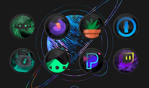 Black Smoke Rings Icon Pack Apk