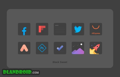 Black Sweet – Icon Pack Mod Apk 1.7 Patched