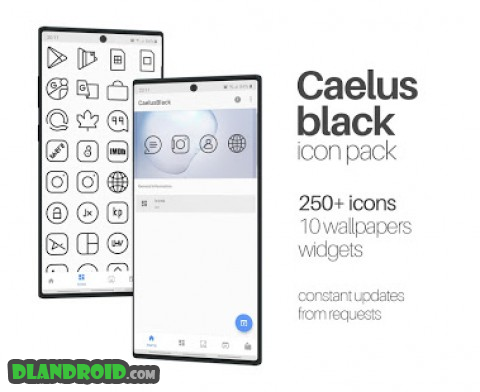 Caelus Black – Icon Pack 4.2.2 Apk Patched