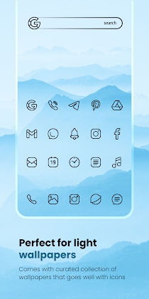 Caelus Black: linear icon pack Apk