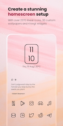 Caelus Black: linear icon pack Apk