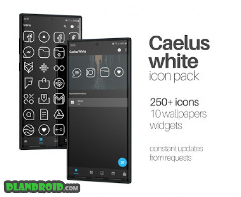 Caelus White Icon Pack – White Linear Icons 4.1.8 Apk Patched latest