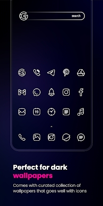 Caelus White: linear icon pack Apk