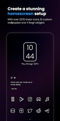 Caelus White: linear icon pack Apk