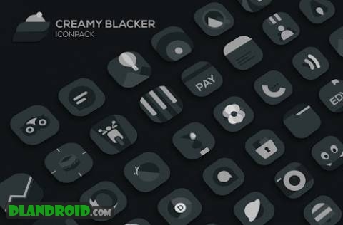 Creamy Blacker : icon pack Apk