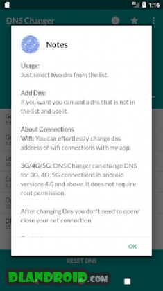 Free DNS Changer (No Root 3G/WiFi) Apk