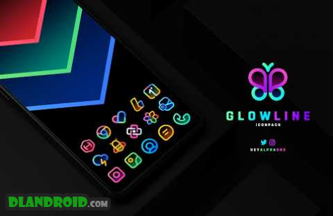 GlowLine Icon Pack 1.5 Apk Patched Mod latest
