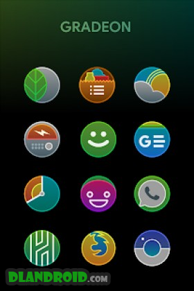 Gradeon - A Rounded Neon Icon Pack Apk