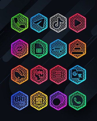 Hexanet - Neon Icon Pack Apk Mod
