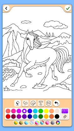 Horse coloring pages game Apk Mod