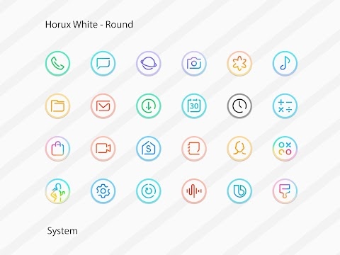 Horux White - Round Icon Pack Apk