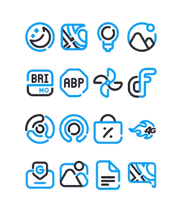 Lineblack – Blue icon Pack Mod Apk 1.0