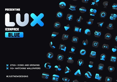 Lux Blue Icon Pack Mod Apk 1.6  Patched latest