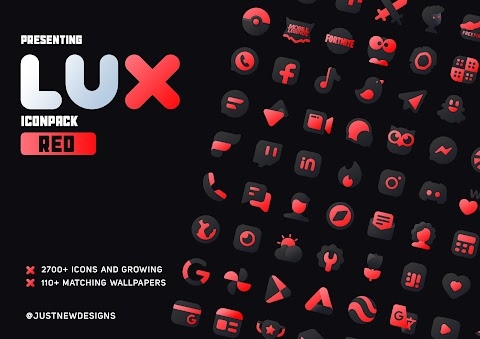 Lux Red IconPack Mod Apk 1.6  Patched latest