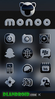 MONOO Icon Pack Black & White 3D HD Apk