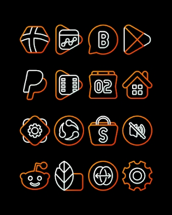 Nambula Orange - Lines Icon Pack Apk Mod