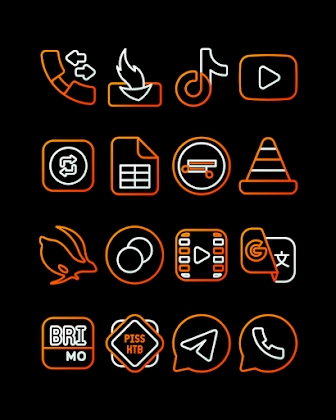 Nambula Orange - Lines Icon Pack Apk Mod