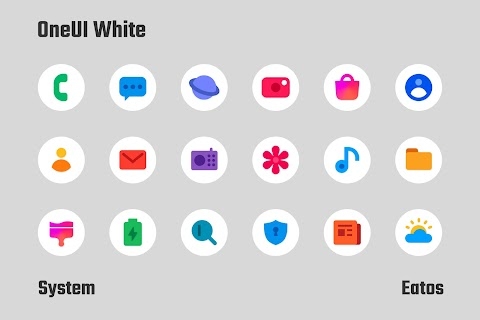 OneUI White - Round Icon Pack Apk