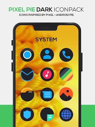 Pixel DARK Icon Pack Apk