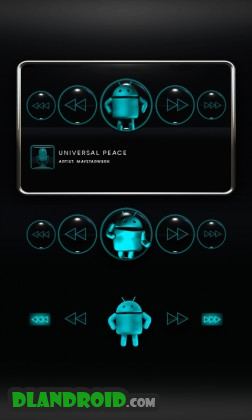 Poweramp Widget Lightblue Droi Apk