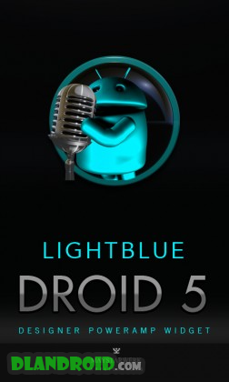 Poweramp Widget Lightblue Droi Apk