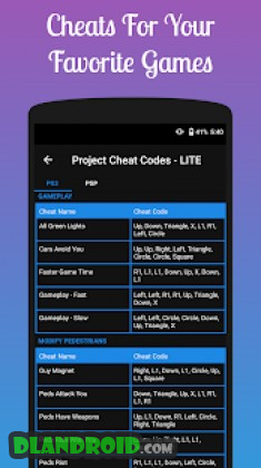 Project Cheat Codes - LITE Apk Mod