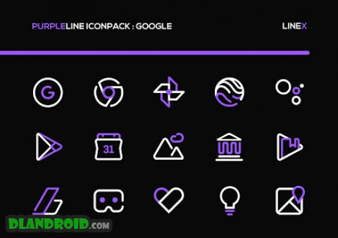 PurpleLine Icon Pack : LineX Purple Edition Apk