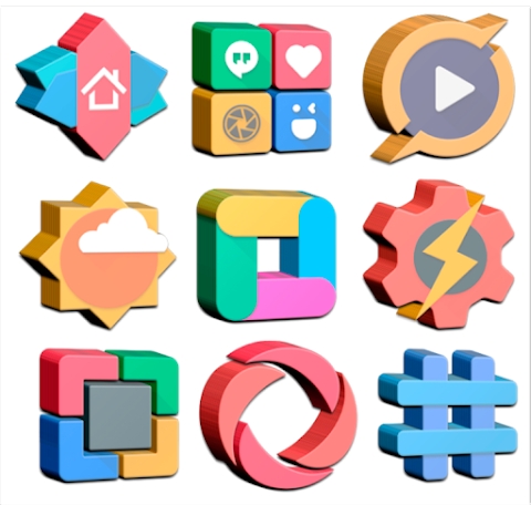 Real3D - Icon Pack Apk