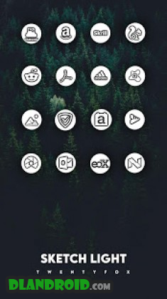 Sketch Light Icons - Icon pack Apk