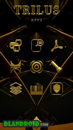 TRILUS Gold Black Icon Pack Apk