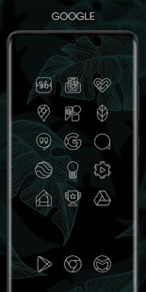 Vera Outline White - White linear icons (Beta) Apk