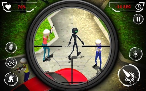 American Monster vs Stickman Sniper Modern Combat Apk Mod