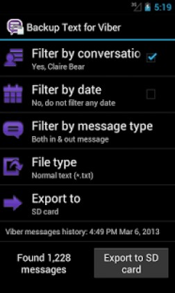 Backup Text for Viber Apk