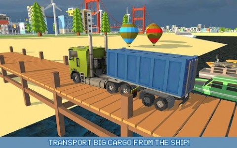 Blocky Truck Driver: Urban Transport Apk Mod