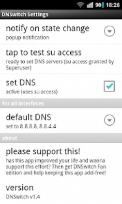 DNS switch Fan edition Apk