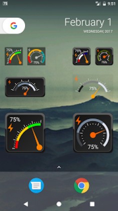 Gauge Battery Widget 2017 Apk