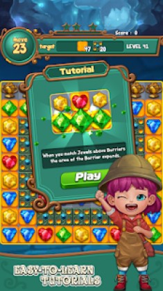 Jewels fantasy : match 3 puzzle Apk Mod
