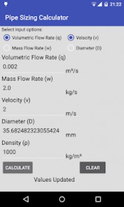 Pipe Sizing Calculator Apk