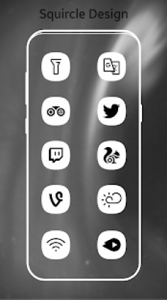 S9 / Note 8 Dark White AMOLED UI - Icon Pack Apk