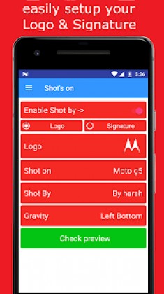shot on Pro - Auto Add Sign & Shot on mark on pic Apk Full
