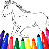 Horse coloring pages game Apk Mod