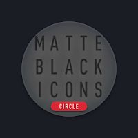 Matte Black CIRCLE Icons Apk Mod